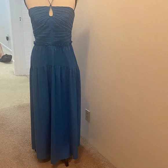 ASOS Strapless Blue Maxi Dress - Picture 1 of 3